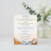 Waterverf Canyon Desert Wedding Details Informatiekaartje (Staand voorkant)