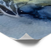 Waterverf Canyon Landschap met River en Cliffs Poster (Hoek)