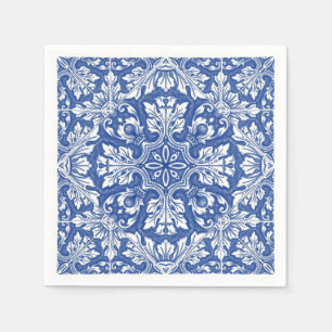 Waterverf Capri Maiolica Blauwe Portugese Azulejos Servet