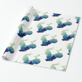 Waterverf Capricorn Sign Cadeaupapier (Uitgerold)