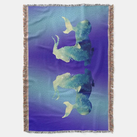 Waterverf Capricorn Sign Deken (Voorkant Verticaal)