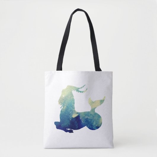 Waterverf Capricorn Sign Tote Bag (Voorkant)