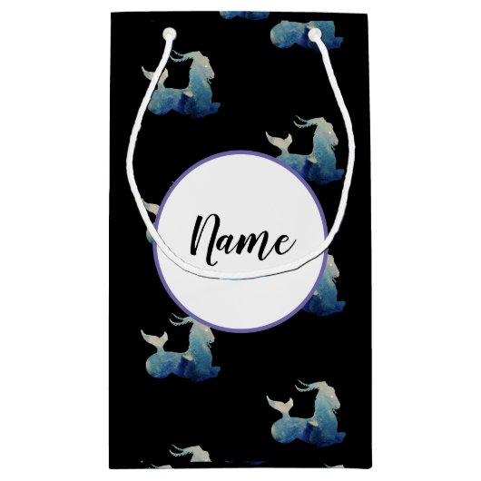 Waterverf Capricorn Tekening Klein Cadeauzakje (Achterkant)