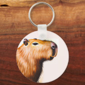 Waterverf Capybara illustratie Sleutelhanger (Voorkant)