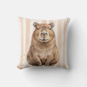 Waterverf Capybara Wilde Dieren Portret Worp Kusse Kussen