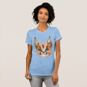 Waterverf Caracal T-shirt (Voorkant volledig)