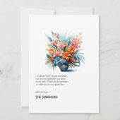 Waterverf Caraïben Bestemming Bruiloft Bedankkaart (Achterkant)