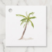 Waterverf Caraïbische eilandbestemming Bedankjes Labels (Voorkant)