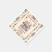 Waterverf Carnaval Baby shower Invitation Servet (Hoek)