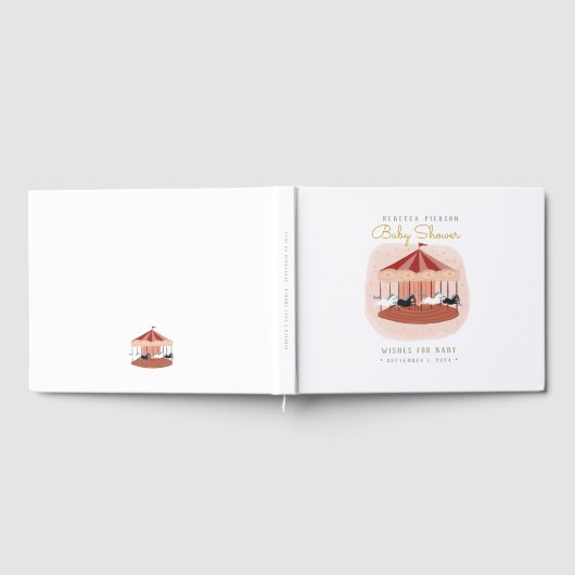 Waterverf Carousel Guest Book Gastenboek (Volledig)