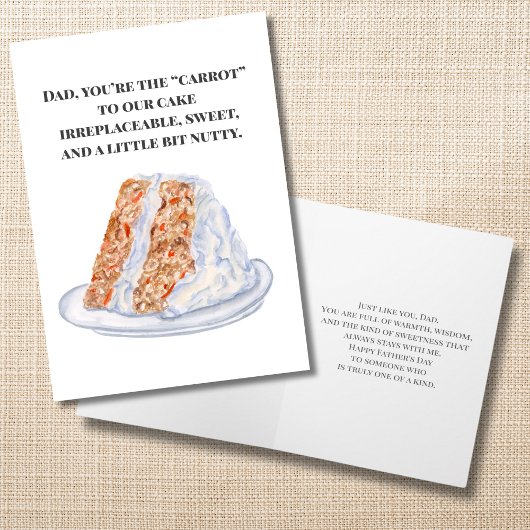 Waterverf Carrot Cake Vaderdag Kaart