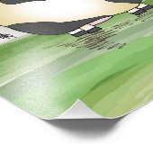 Waterverf Cartoon Koe Foto Afdruk (Hoek)