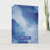 Waterverf Cartoon tovenaar 14e verjaardag Kaart (Achterkant)