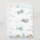 Waterverf Cartoon Vliegtuigen Kids Verjaardag Uitn Kaart (Achterkant)