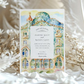 Waterverf Casa Batlló bruiloft Kaart