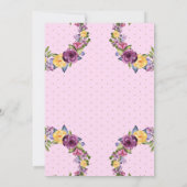 Waterverf Cascading Floral Bouquet Verjaardagsfees Kaart (Achterkant)