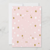 Waterverf Castle, Bloemen, Gouden Sterren Baby sho Kaart (Achterkant)