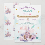 Waterverf Castle Clouds Sterren Verjaardag Kaart (Voorkant / Achterkant)