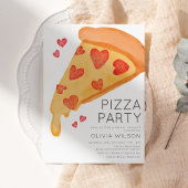 Waterverf Casual Pizza Vrijgezellenfeest Kaart
