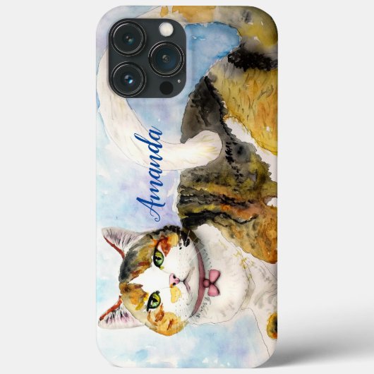 Waterverf Cat Case-Mate iPhone Case (Achterkant)