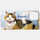 Waterverf Cat Case-Mate iPhone Case (Achterkant (horizontaal))