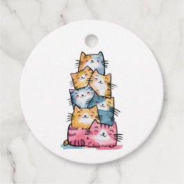 Waterverf Cat Gift Bedankjes Labels