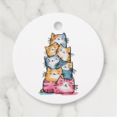 Waterverf Cat Gift Bedankjes Labels (Voorkant)