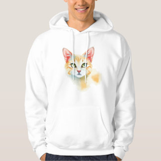 Waterverf Cat Hoodie Design