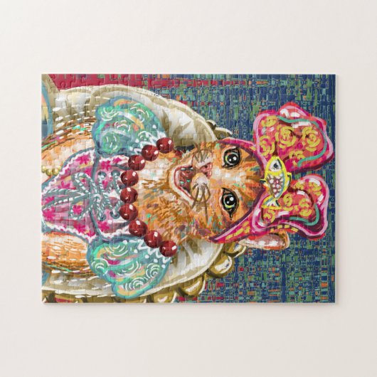 Waterverf Cat Jigzaag Puzzle Legpuzzel (Horizontaal)