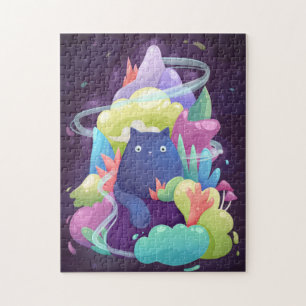 Waterverf Cat Legpuzzel