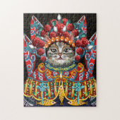 Waterverf Cat Legpuzzel (Verticaal)