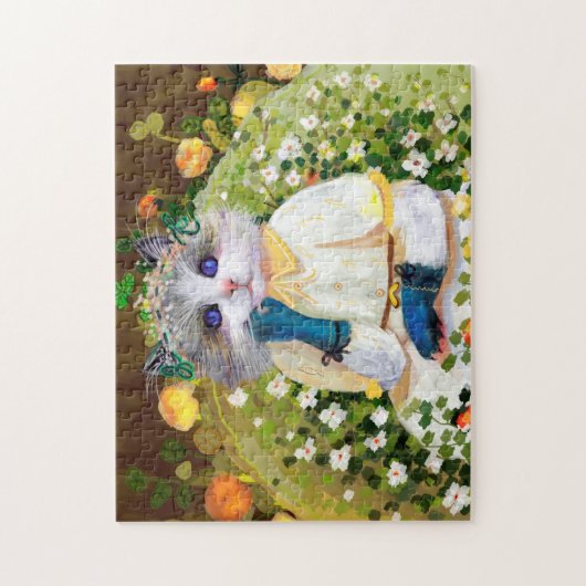 Waterverf Cat Legpuzzel (Verticaal)