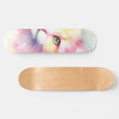 Waterverf Cat Persoonlijk Skateboard (Horizontaal)
