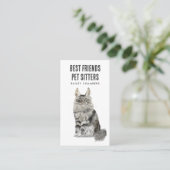 Waterverf Cat Pet Sitter Visitekaartje (Staand voorkant)