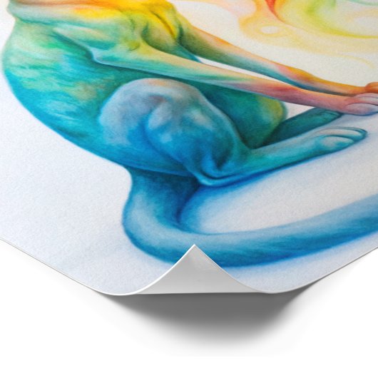 Waterverf Cat Poster (Hoek)