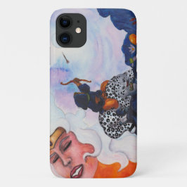 Waterverf Cat Rat Moeder Goddess droom Case-Mate iPhone Case