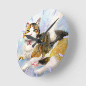 Waterverf Cat Ronde Klok (Hoek)