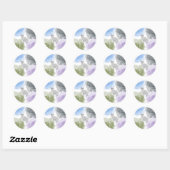 Waterverf Cat Ronde Sticker (Vel)