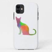 Waterverf Cat Silhouette Case-Mate iPhone Case (Achterkant)