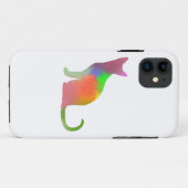 Waterverf Cat Silhouette Case-Mate iPhone Case (Achterkant (horizontaal))