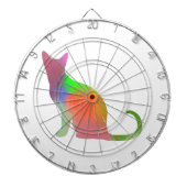 Waterverf Cat Silhouette Dartbord (Voorkant)