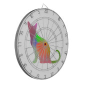 Waterverf Cat Silhouette Dartbord (Voorkant Links)