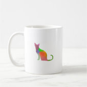 Waterverf Cat Silhouette Koffiemok (Links)