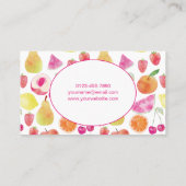 Waterverf cateringfruit visitekaartje (Achterkant)