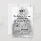 Waterverf Cathedral RSVP-kaart Kaart (Voorkant)