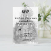 Waterverf Cathedral RSVP-kaart Kaart (Staand voorkant)