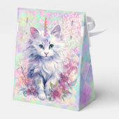 Waterverf Caticorn Meow-Gical Verjaardag Bedankdoosjes (Achterkant)