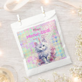 Waterverf Caticorn Meow-Gical Verjaardag Bedankzakje (Geknipt)