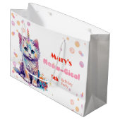 Waterverf Caticorn Meow-Gical Verjaardag Groot Cadeauzakje (Voorkant Gekanteld)