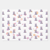 Waterverf Caticorn Meow-Gical Verjaardag Inpakpapier Vel (Voorkant 2)